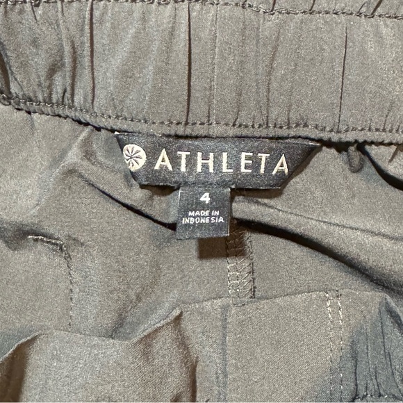 Athleta Paperbag Skyline Skort Skirt size 4 Olive Green Tie Waist Tennis Golf - Picture 6 of 9